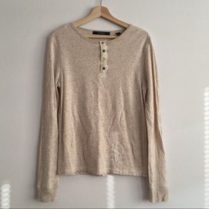 Scotch & Soda Men’s Oatmeal Long Sleeve Henley